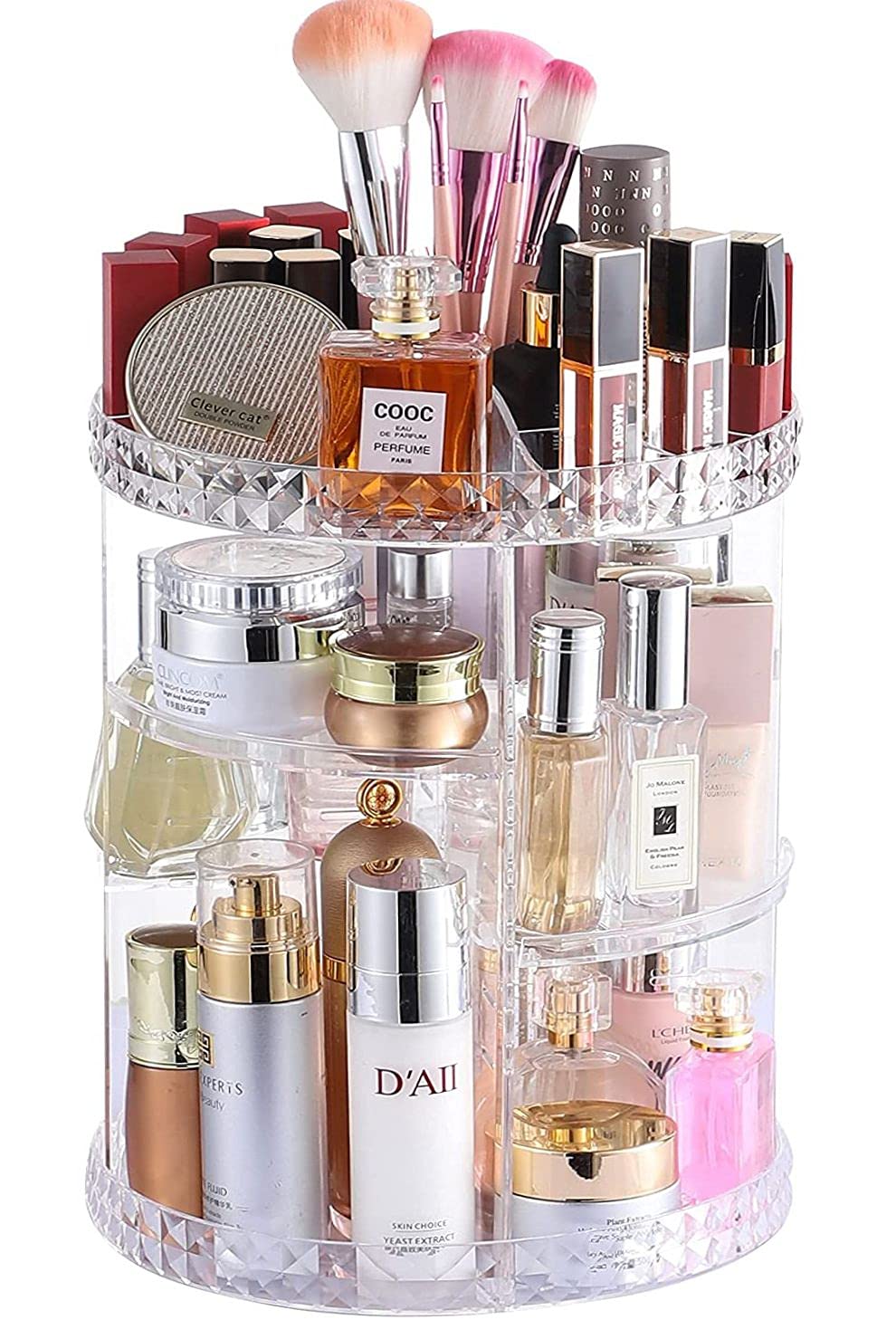 Organizador De Maquillaje Giratorio de acrílico Ajustable 4 niveles