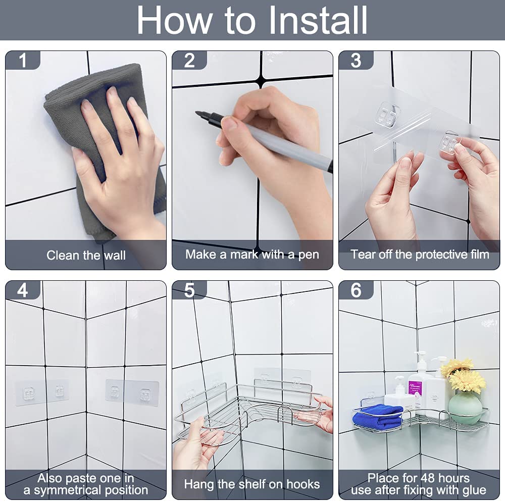 Organizador De Ducha Acero Inoxidable set x2
