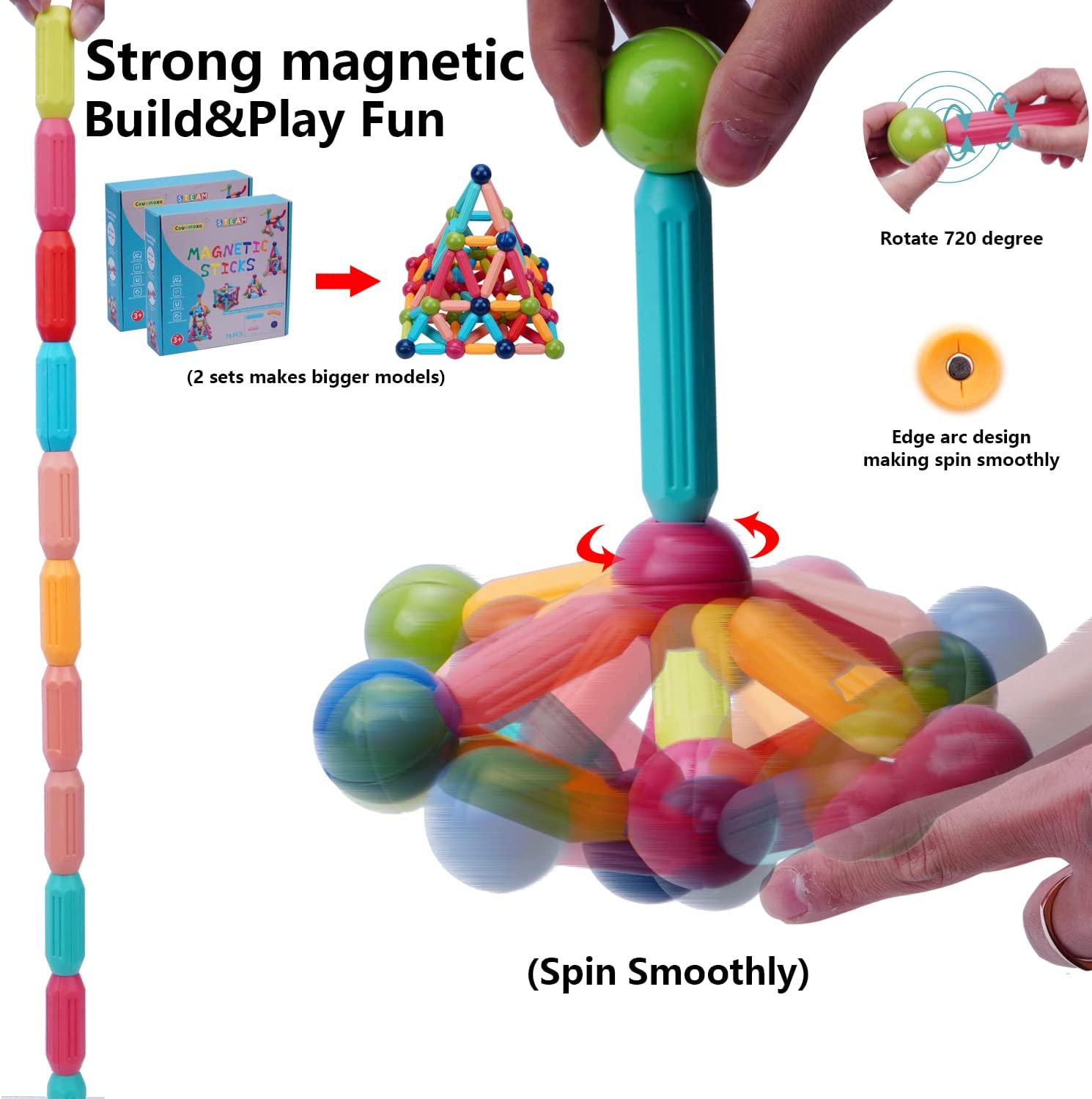 74 Piezas Magnéticas Aprendizaje Preescolar