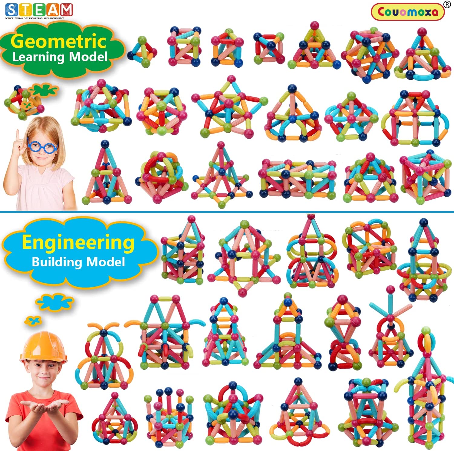 74 Piezas Magnéticas Aprendizaje Preescolar
