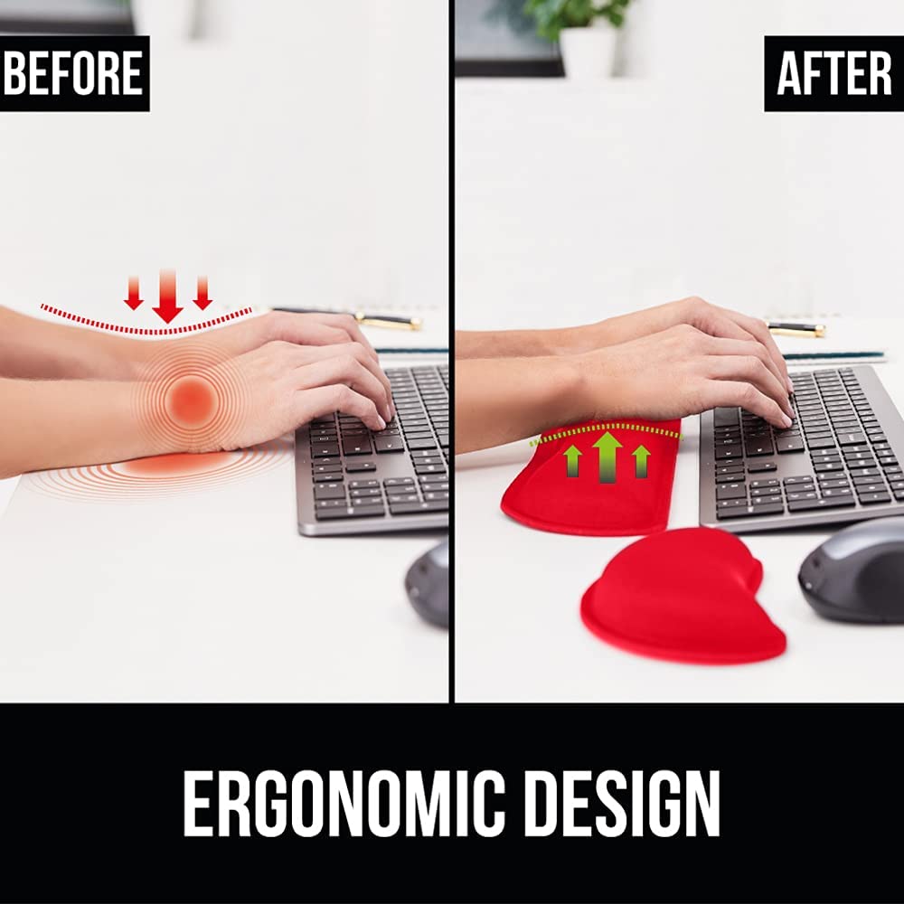 Reposamuñecas espuma viscoelástica para teclado y mouse