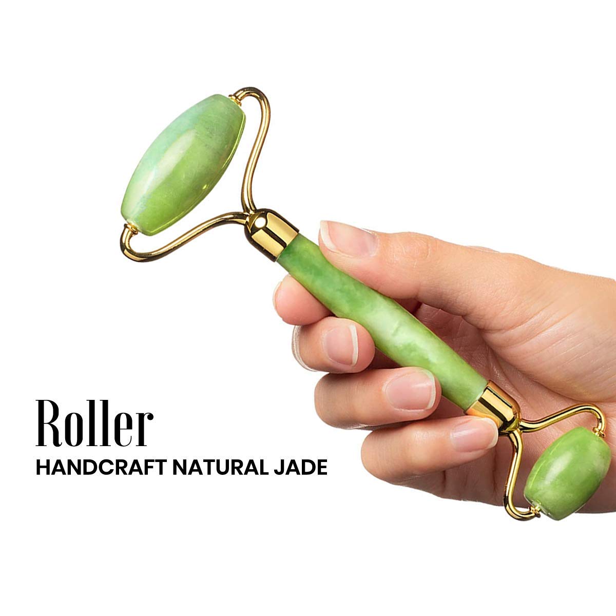 Rodillo De Jade Masajeador Facial Y Corporal.