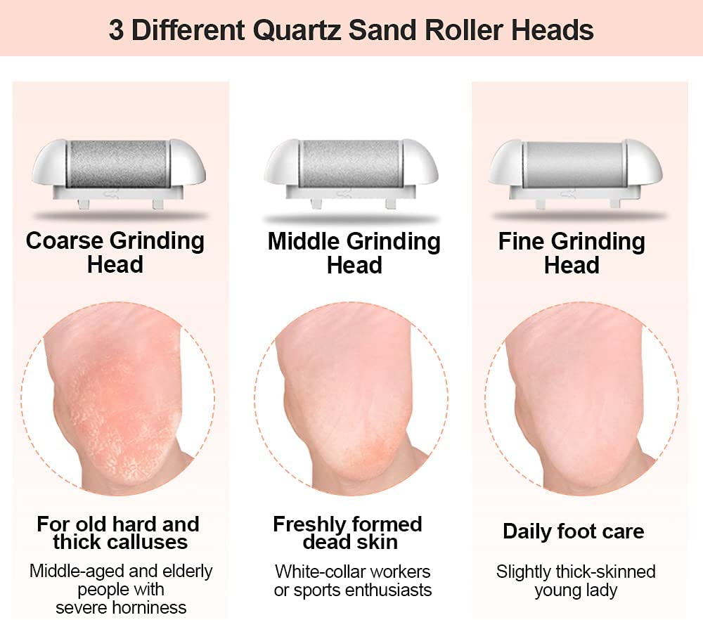 Eliminador de callos eléctrico con accesorios.