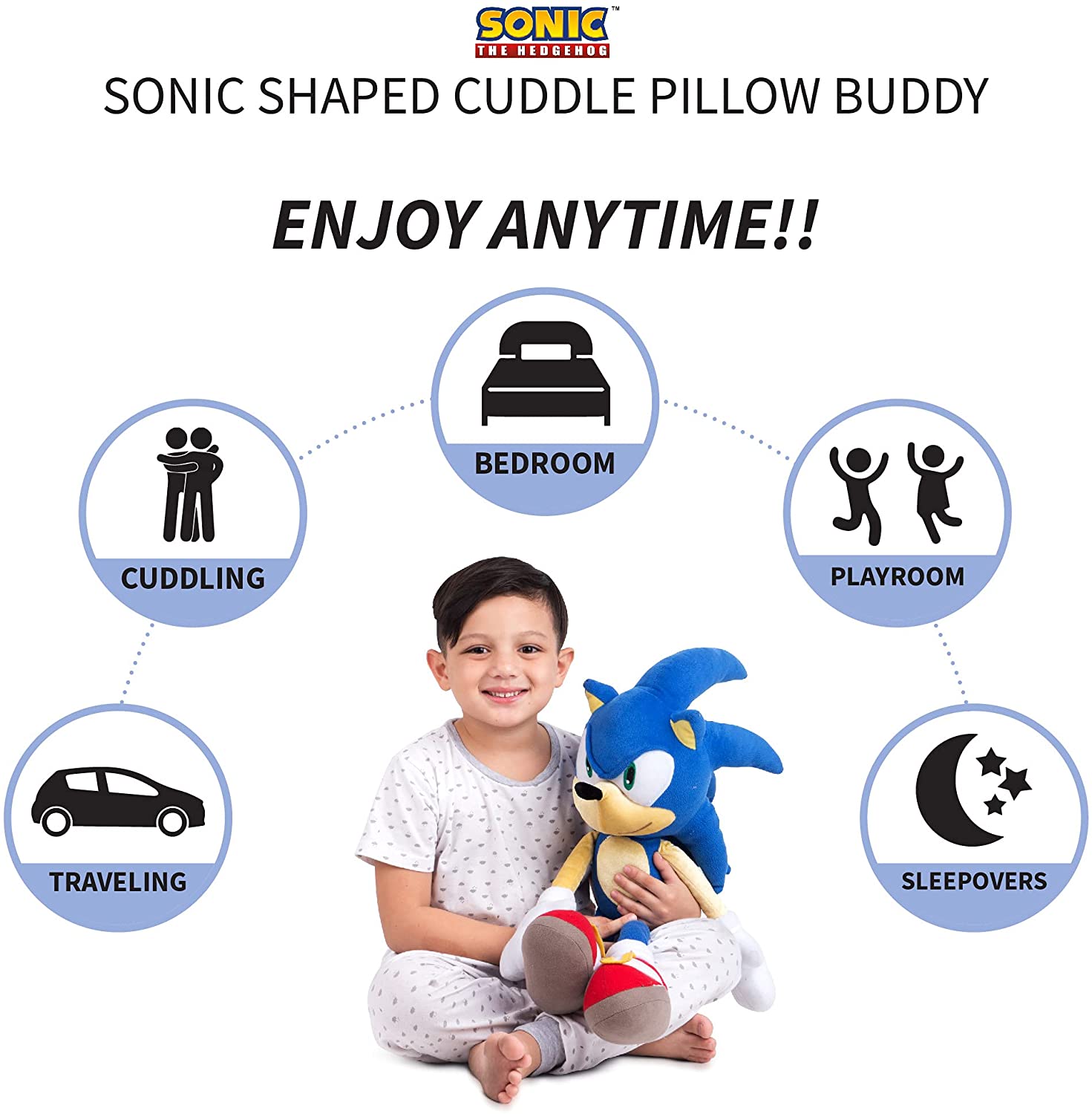 Sonic Peluche Microfibra suave Sonic el erizo