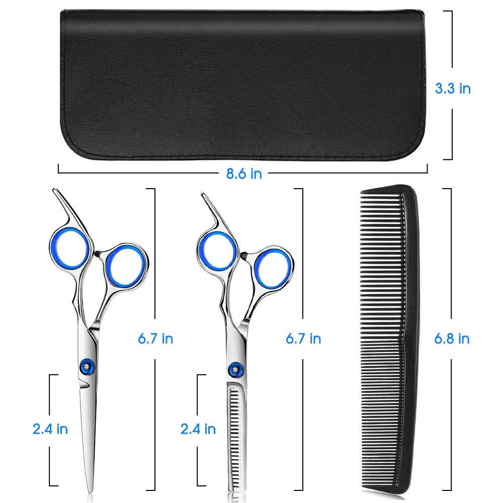 Kit tijeras Barbería peluqueria set completo 9 Piezas