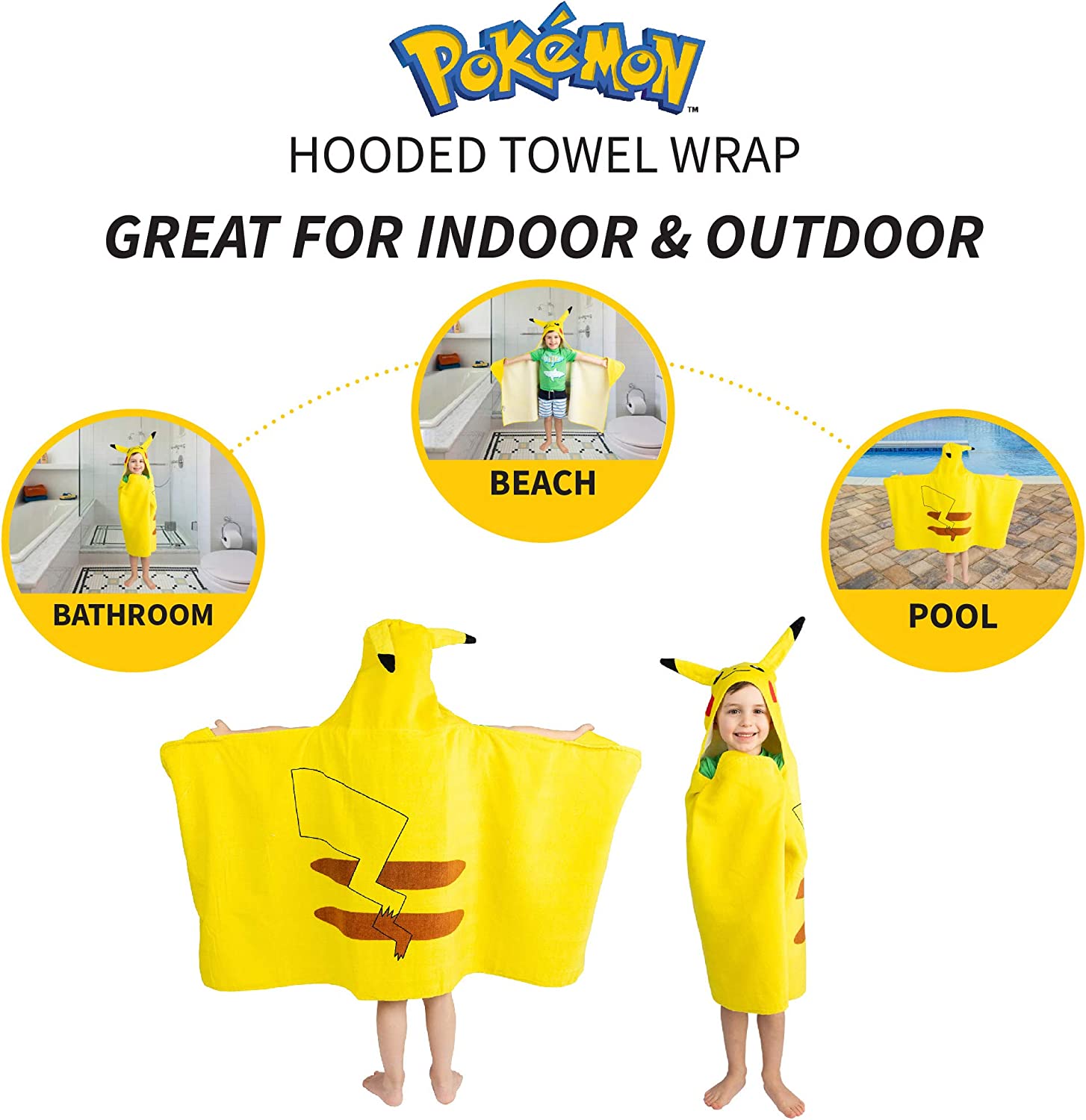 Toalla infantil Pokemon Pikachu o Blue extra suave