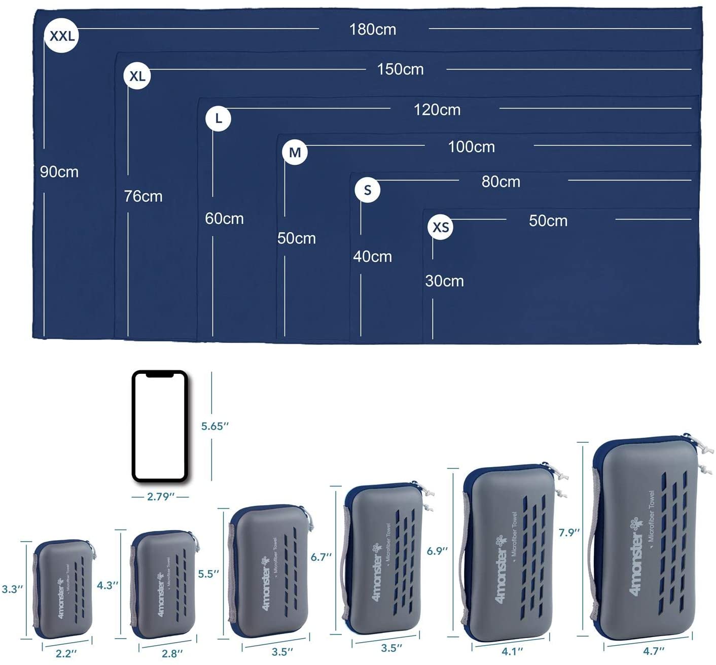 Toallas De Viaje Microfibra De Secado Rápido