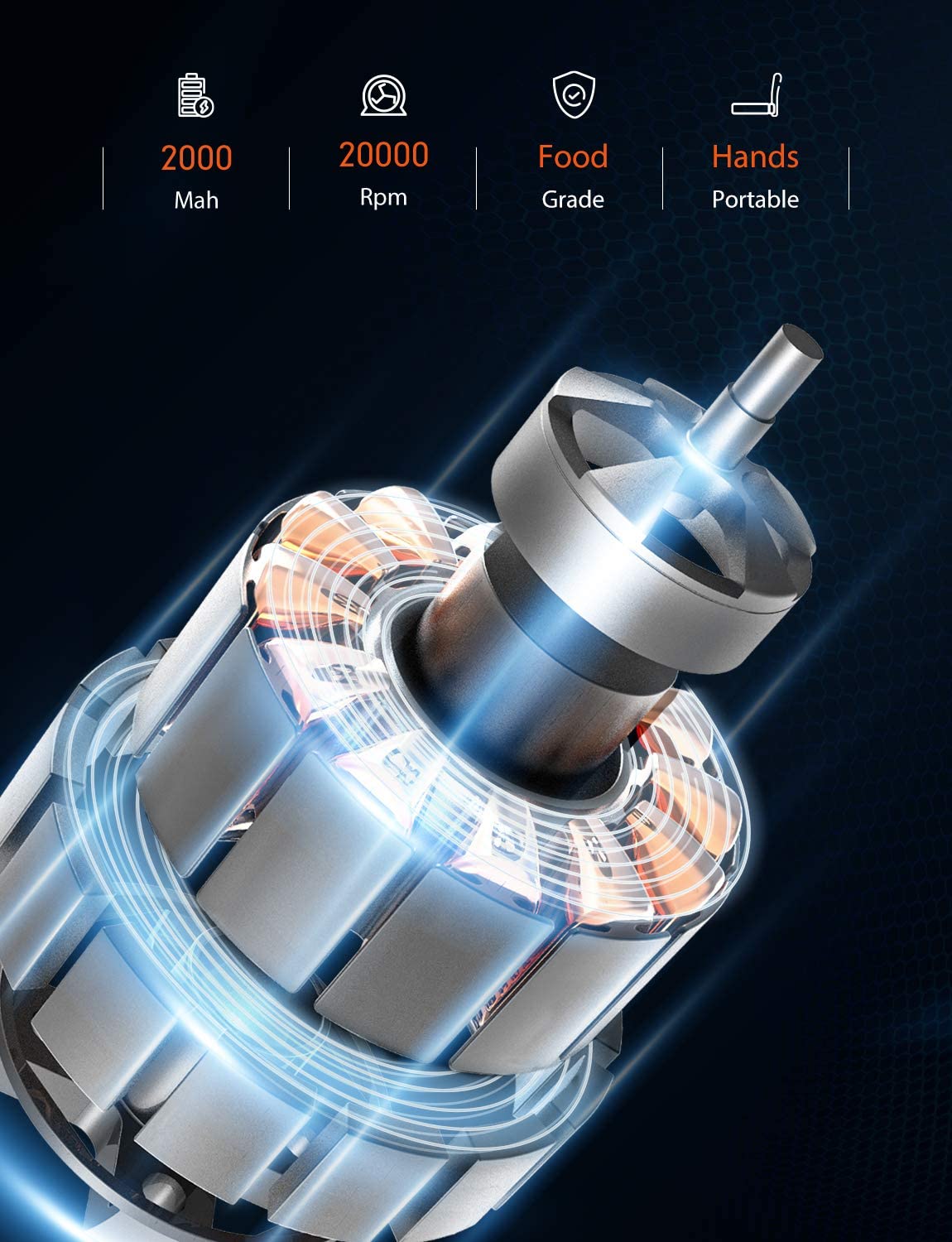 Vaso Licuador portátil con USB recargable