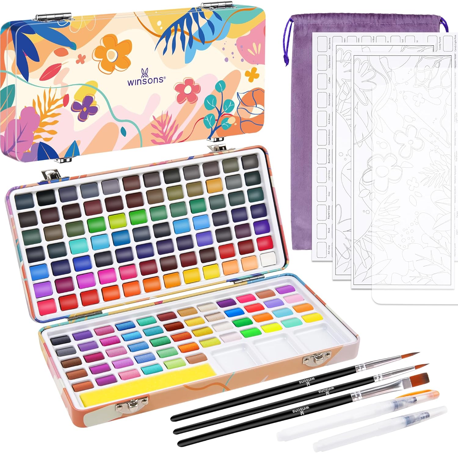 Juego De Acuarela De 138 Colores + Accesorios
