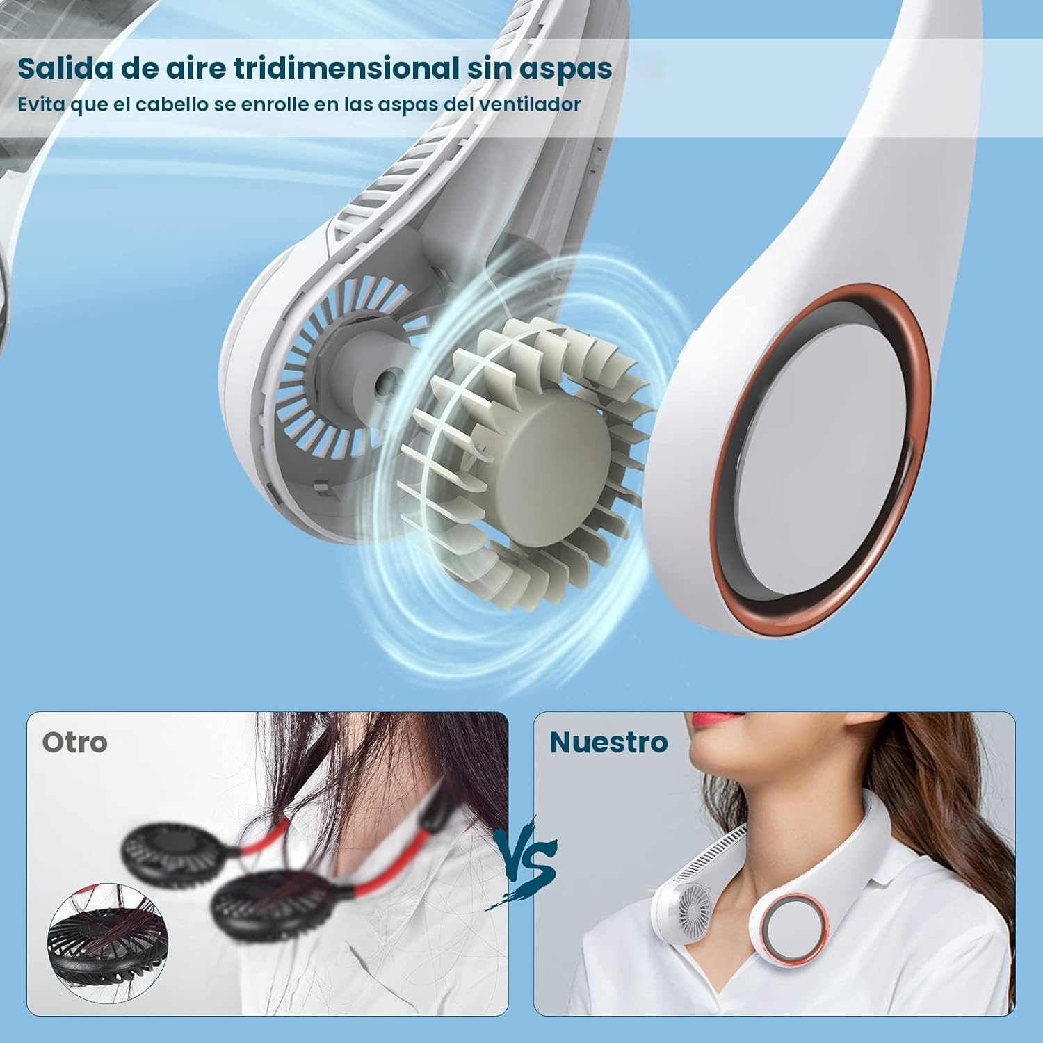 Ventilador De Cuello Sin Aspas 78 Salidas de Aire