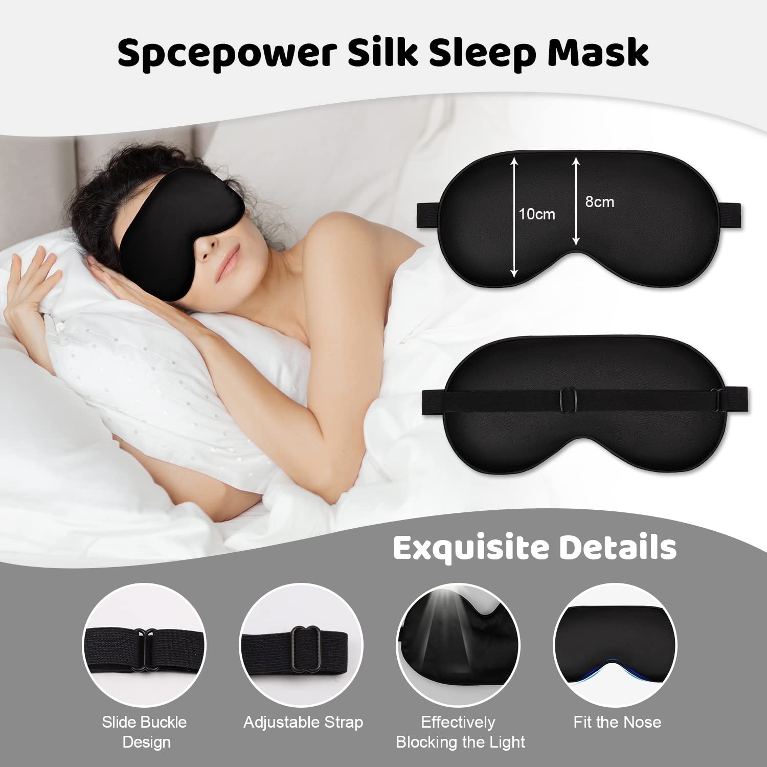 Antifaz De Seda Para Dormir Set X3 unidades