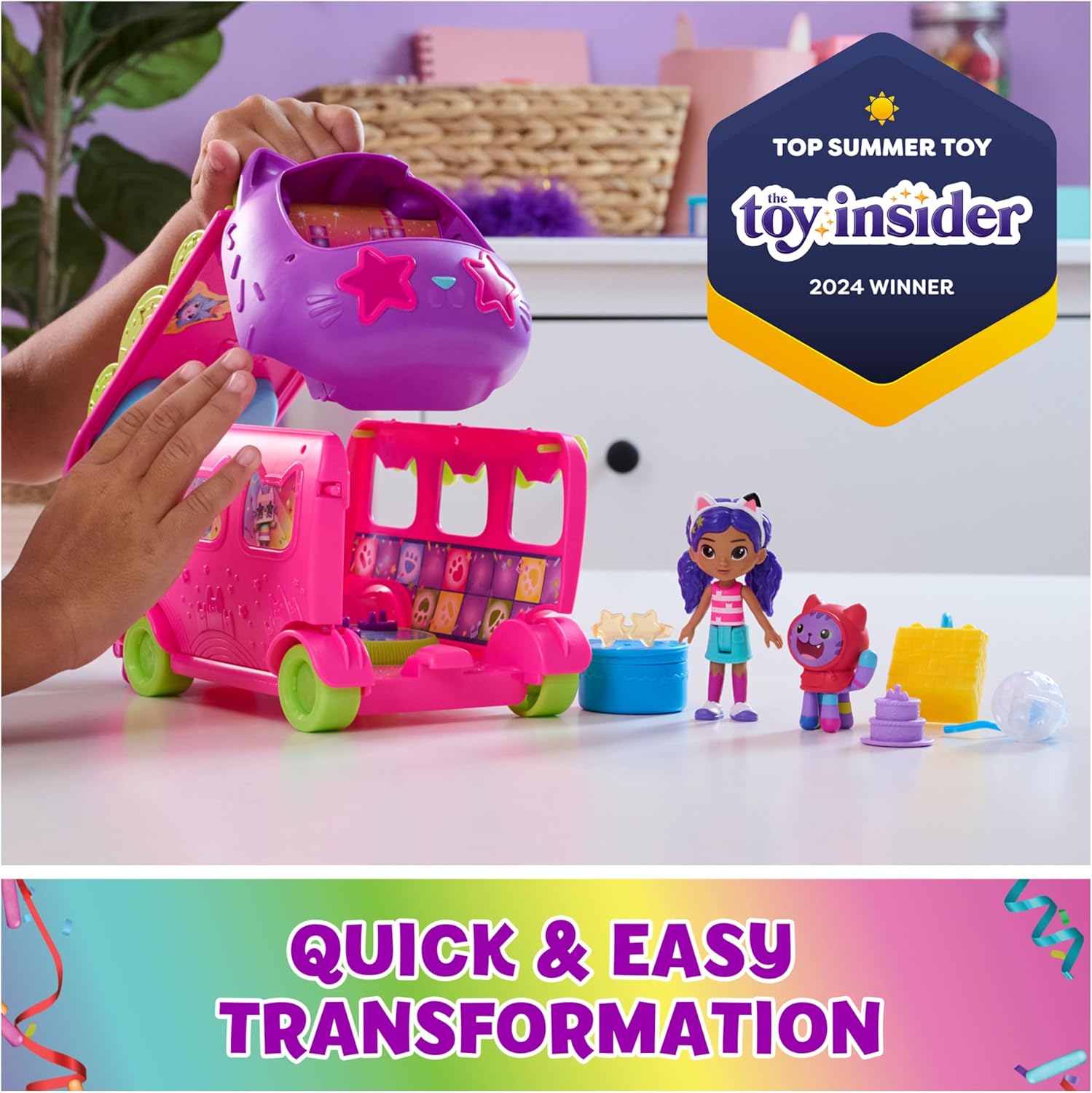 Gabby Dollhouse Autobus De Fiesta Y Accesorios