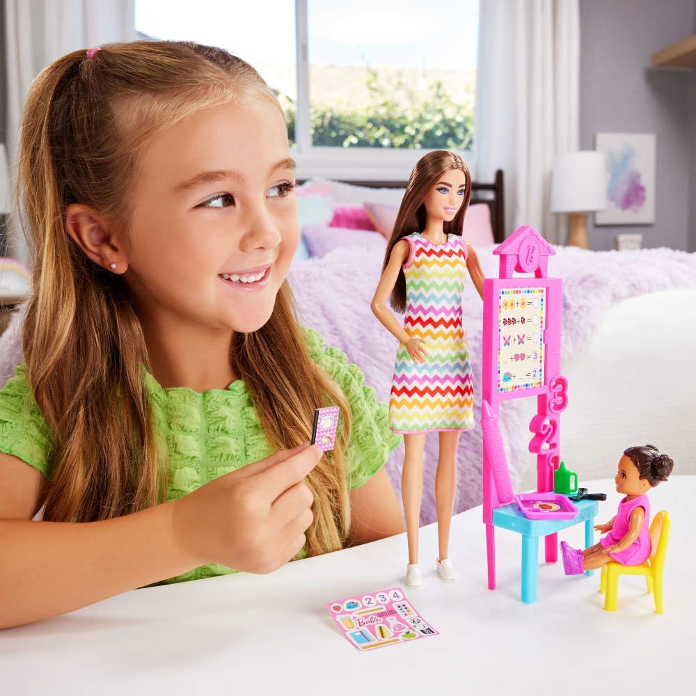 Barbie Muñeca Profesora Y Alumna Rubia