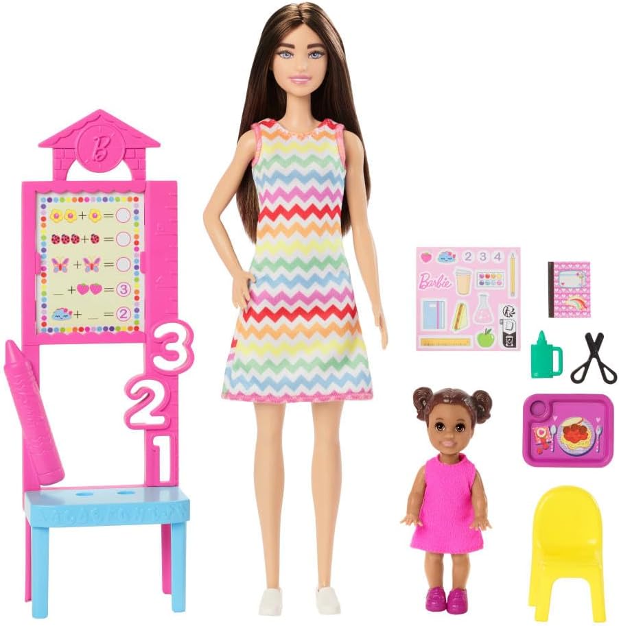 Barbie Muñeca Profesora Y Alumna Rubia