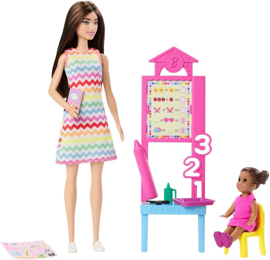 Barbie Muñeca Profesora Y Alumna Rubia