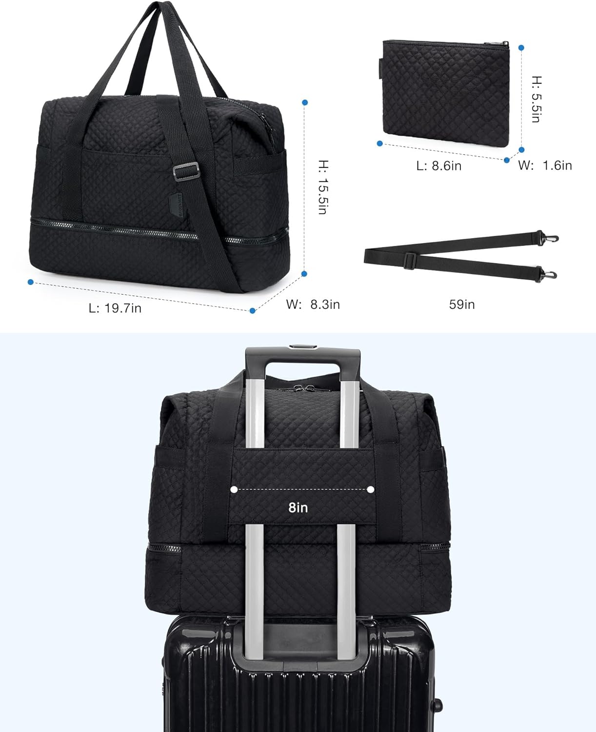 Bolso De Viaje Y Necessaire Gran Capacidad