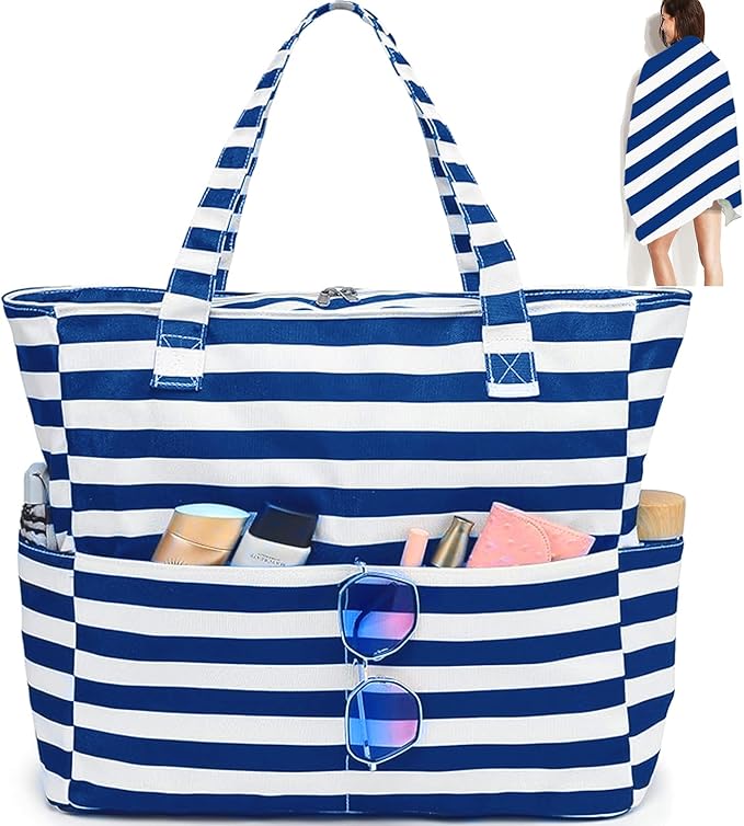 Bolso De Playa Impermeable Con Bolsillo Ropa Húmeda +toalla