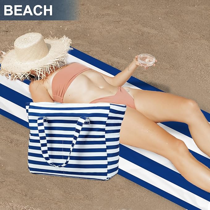 Bolso De Playa Impermeable Con Bolsillo Ropa Húmeda +toalla