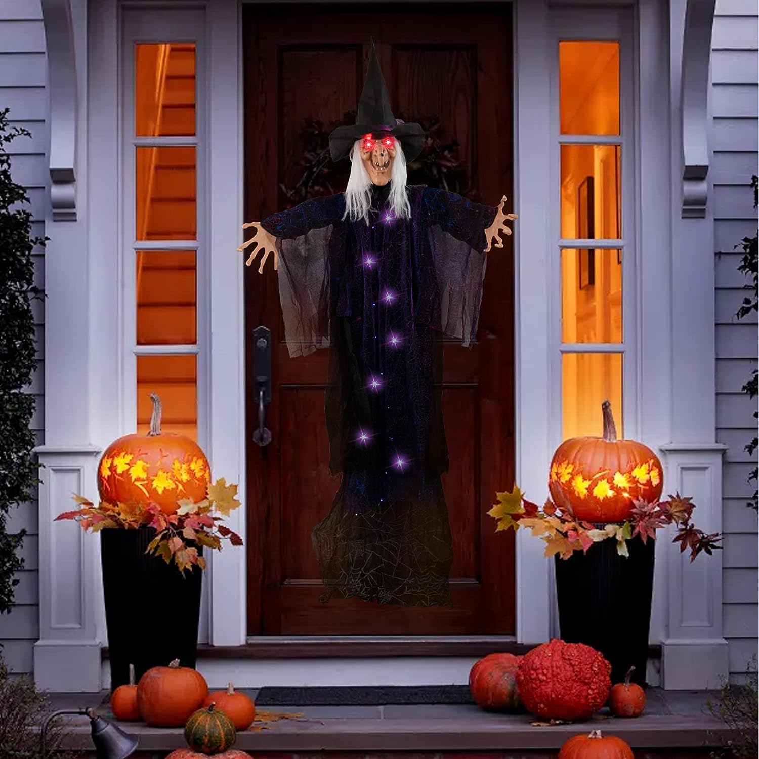 Bruja Colgante 1.8metros Halloween Luz Y Sonido