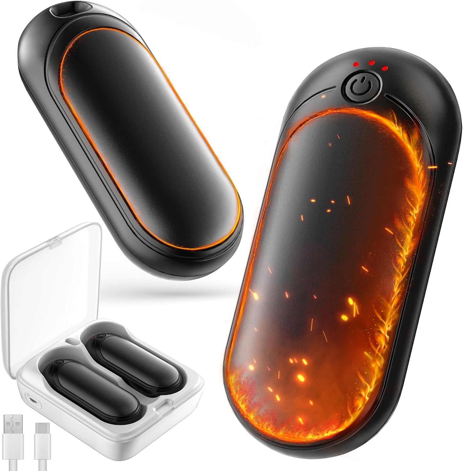 Calentador De Manos x2 Recargable 10000 Mah Usb portátil
