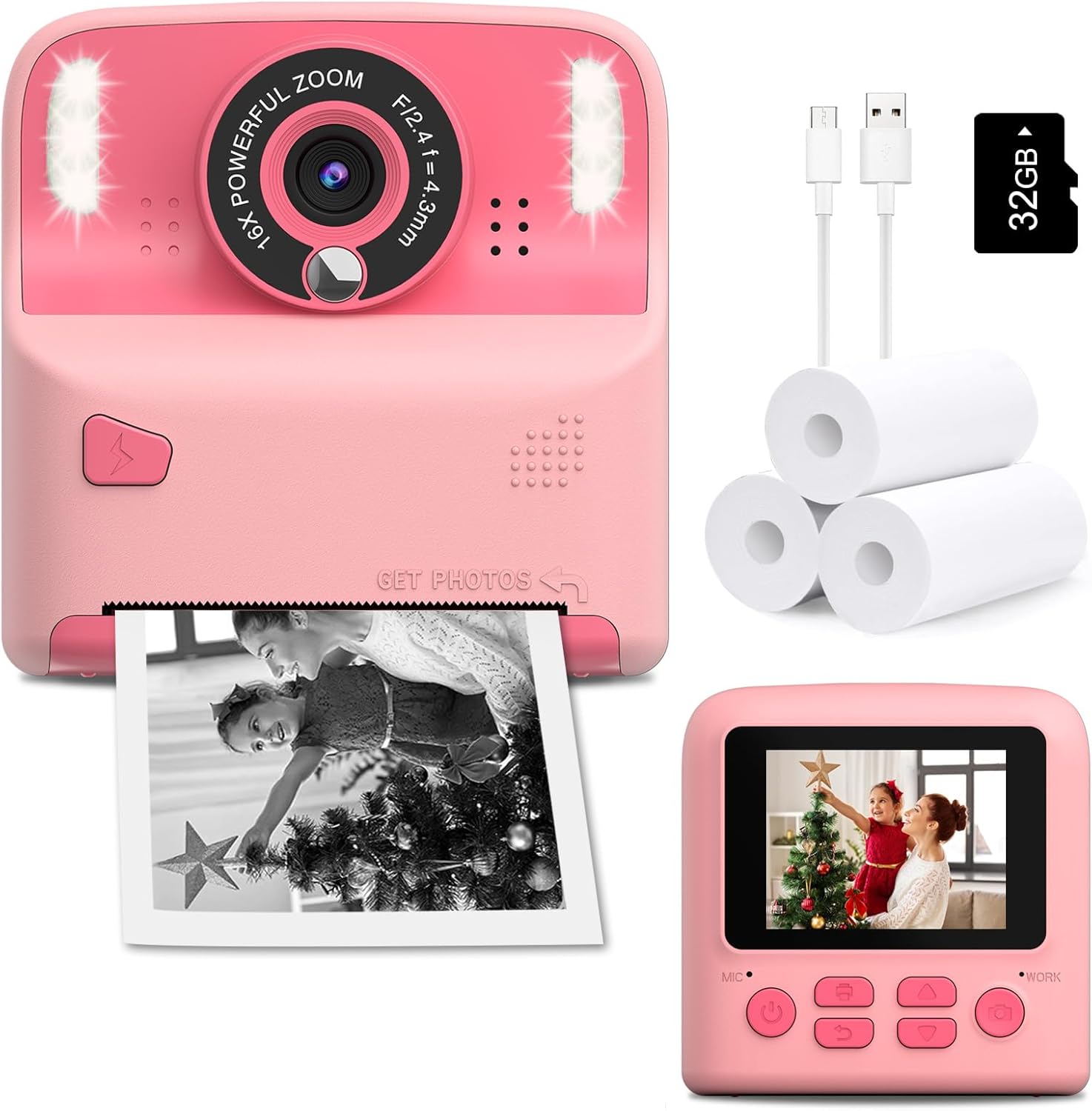 Cámara De Fotos Impresión Instantánea Infantil