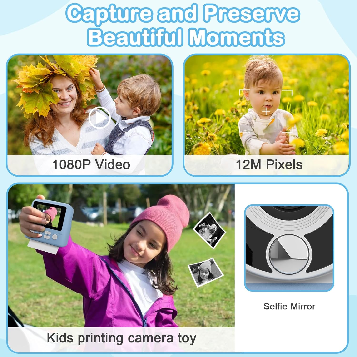 Cámara De Fotos Impresión Instantánea Infantil