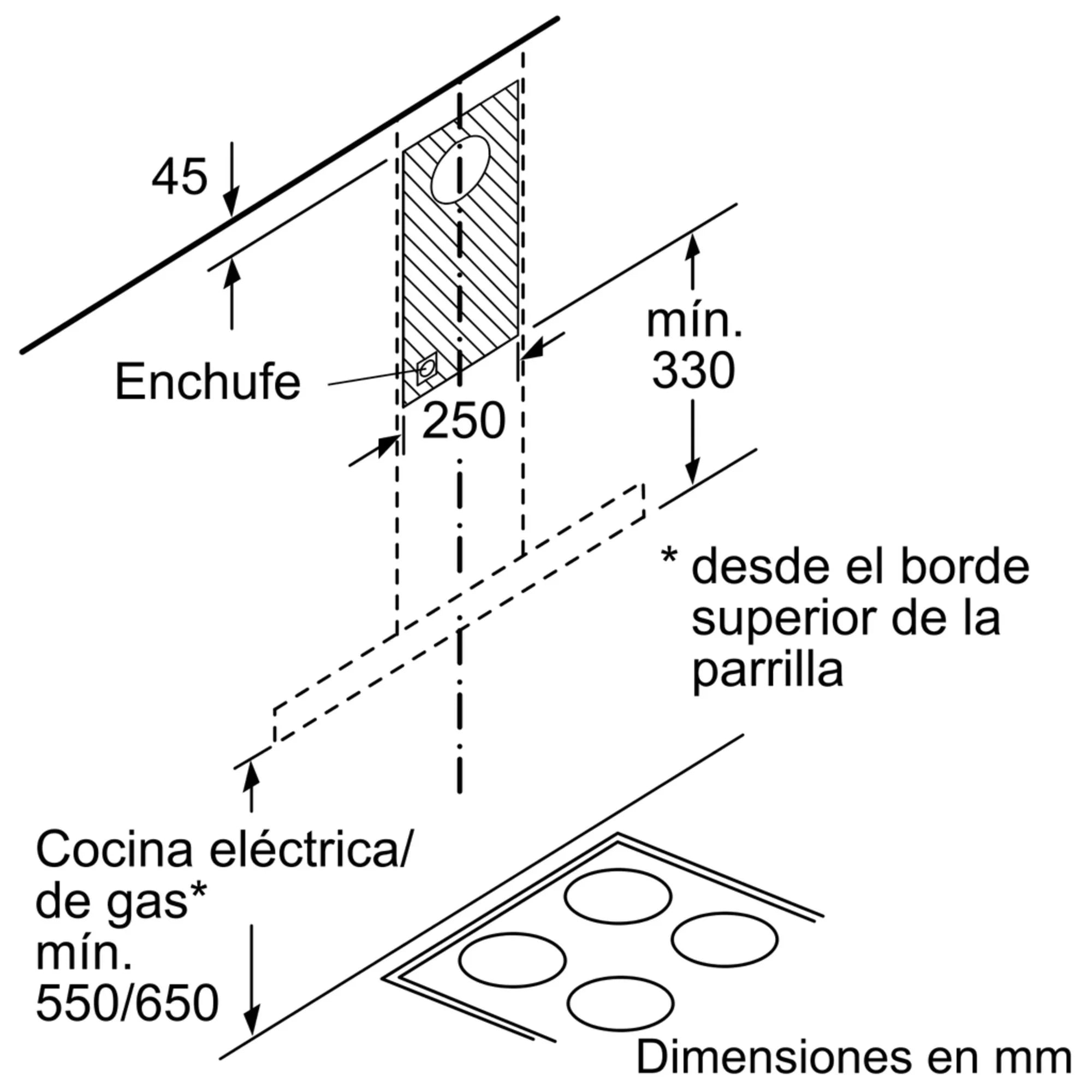 Campana de pared Bosch Plana 60cm