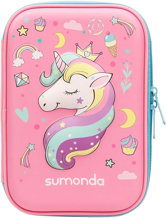Cartuchera Infantil Unicornio 3d Gran Capacidad