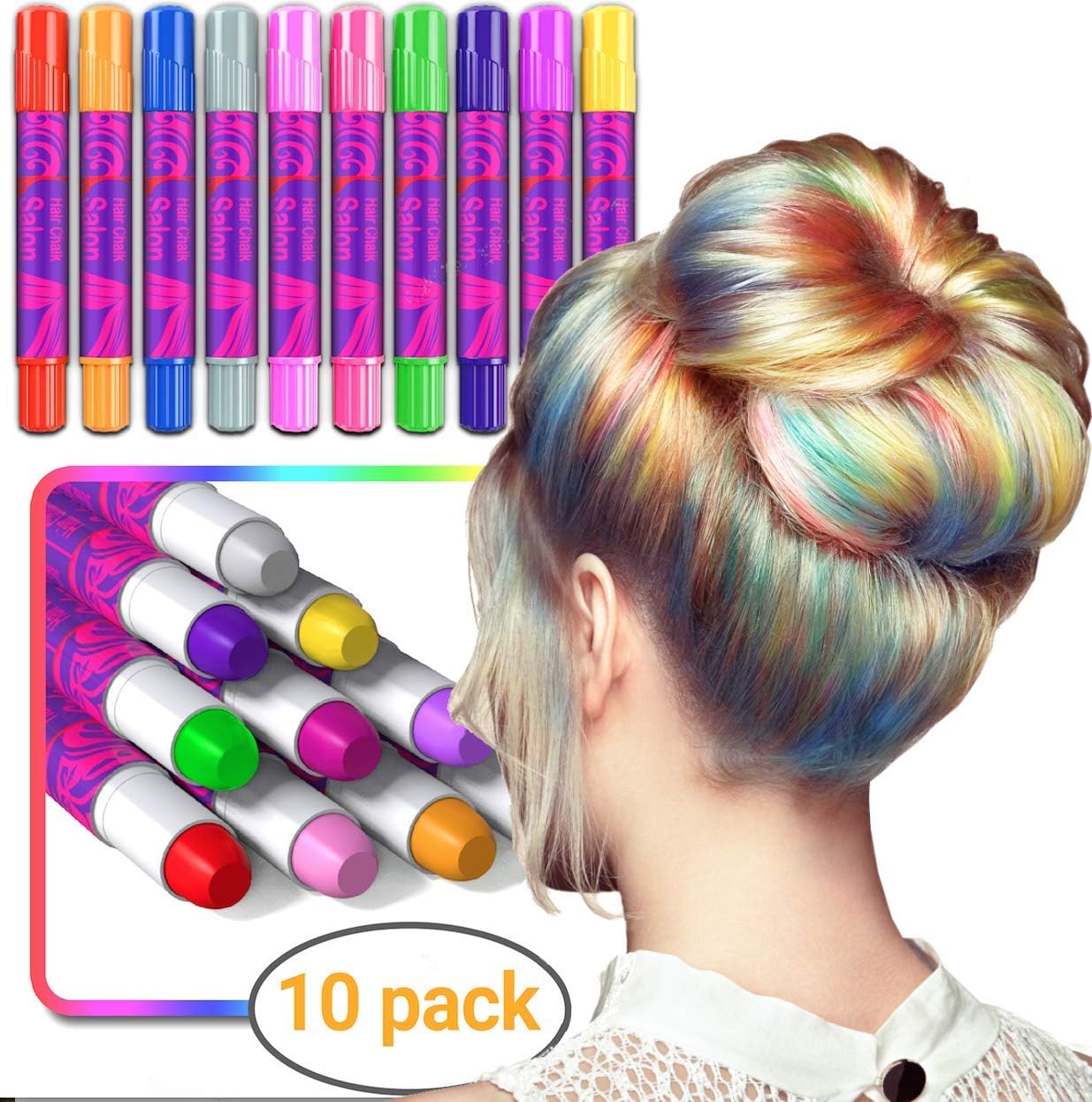Kit De Maquillaje Infantil -10 Colores Temporales