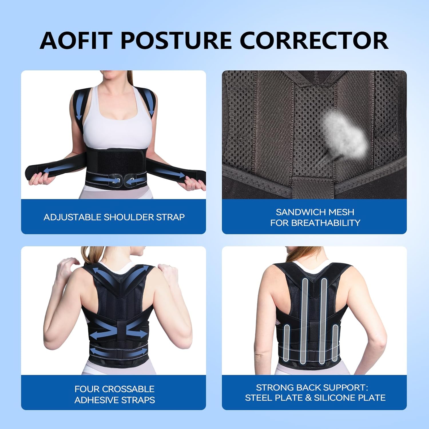 Corrector De Columna Ajustable De Espalda