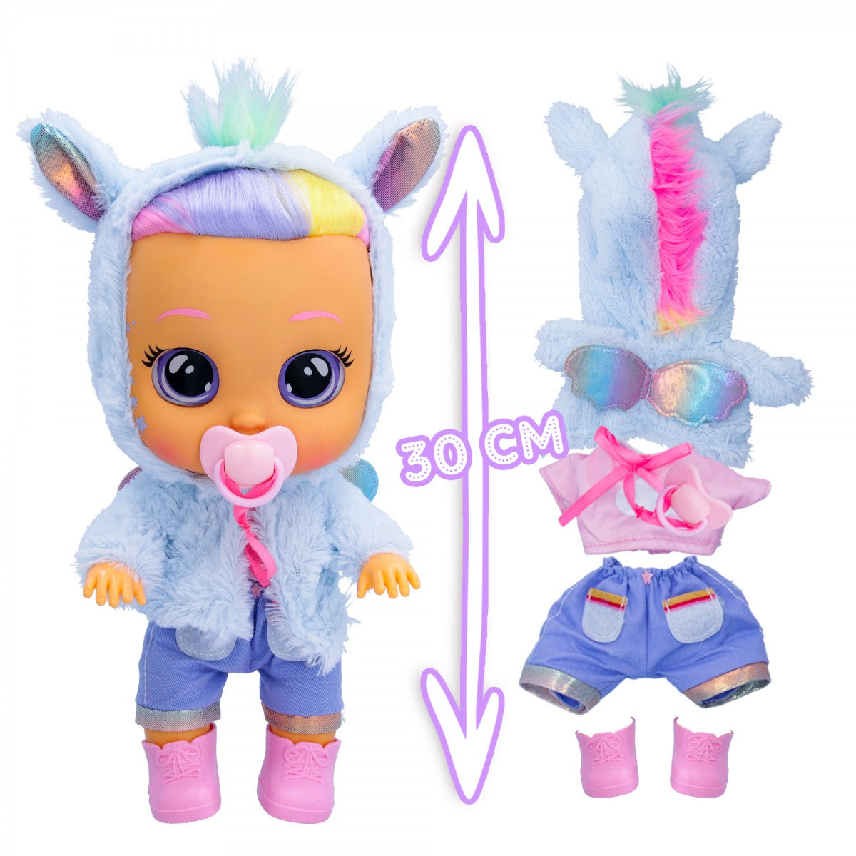 Muñeca Bebes Llorones Dressy Fantasy Jenna Cry Babies