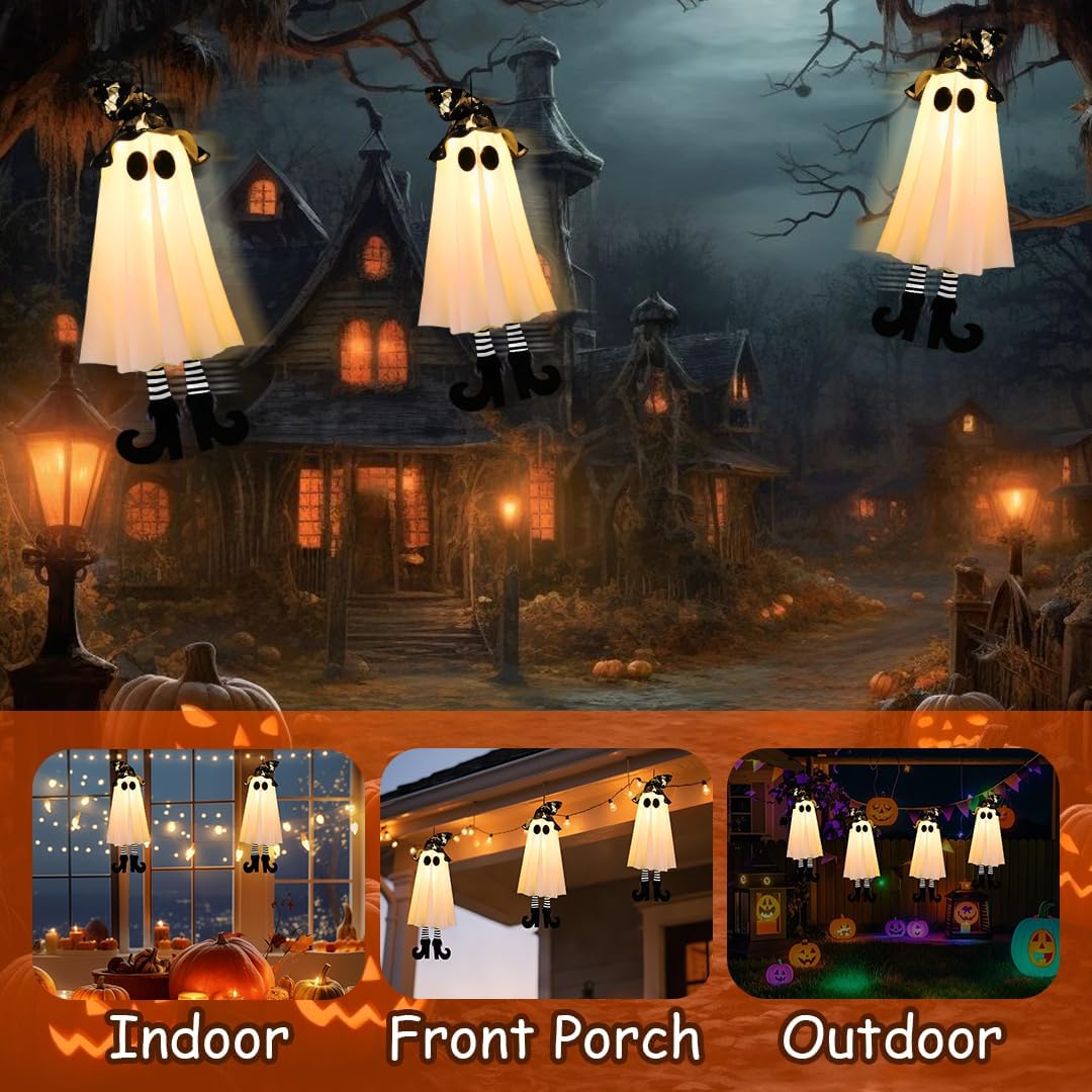 Luces Fantasma Colgantes De Halloween A Pilas