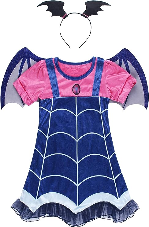 Disfraz infantil Vampirina con vincha y alas Halloween