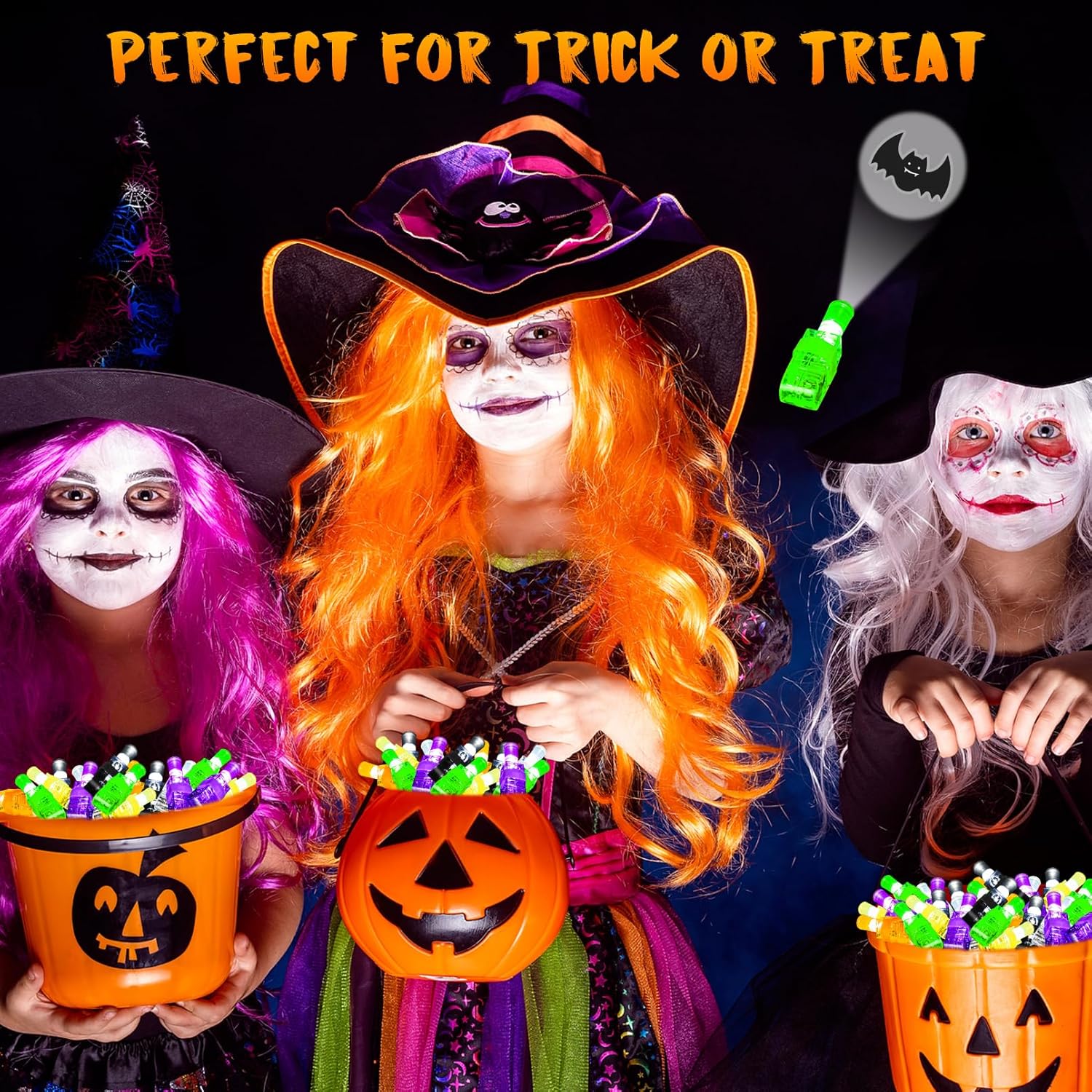 36 Luces De Dedo Iluminadas Infantil Halloween