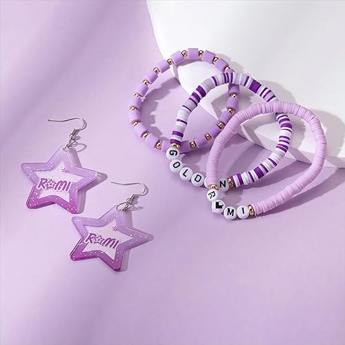 Juego De Kpop Demon Pulseras Aretes Y Tatuajes