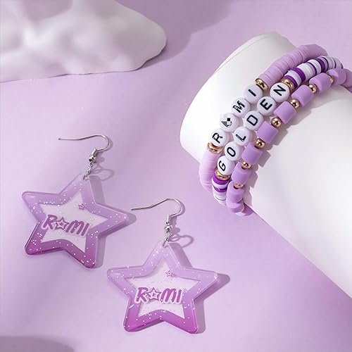 Juego De Kpop Demon Pulseras Aretes Y Tatuajes