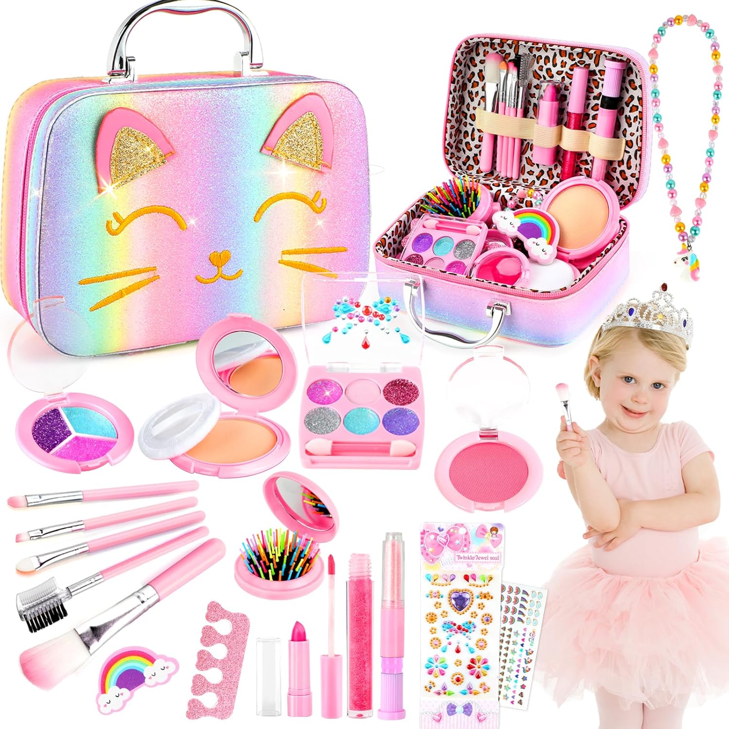 Kit De Maquillaje Infantil Lavable Real No tóxico