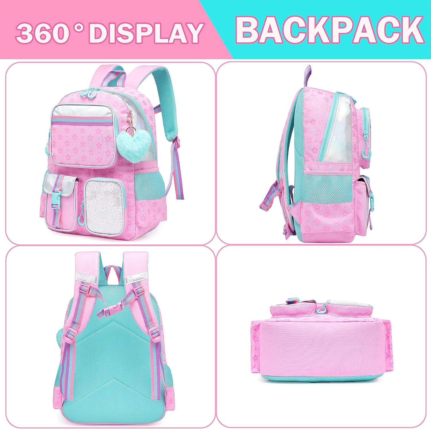 Mochila Escolar Con Lonchera Y Cartuchera Grande