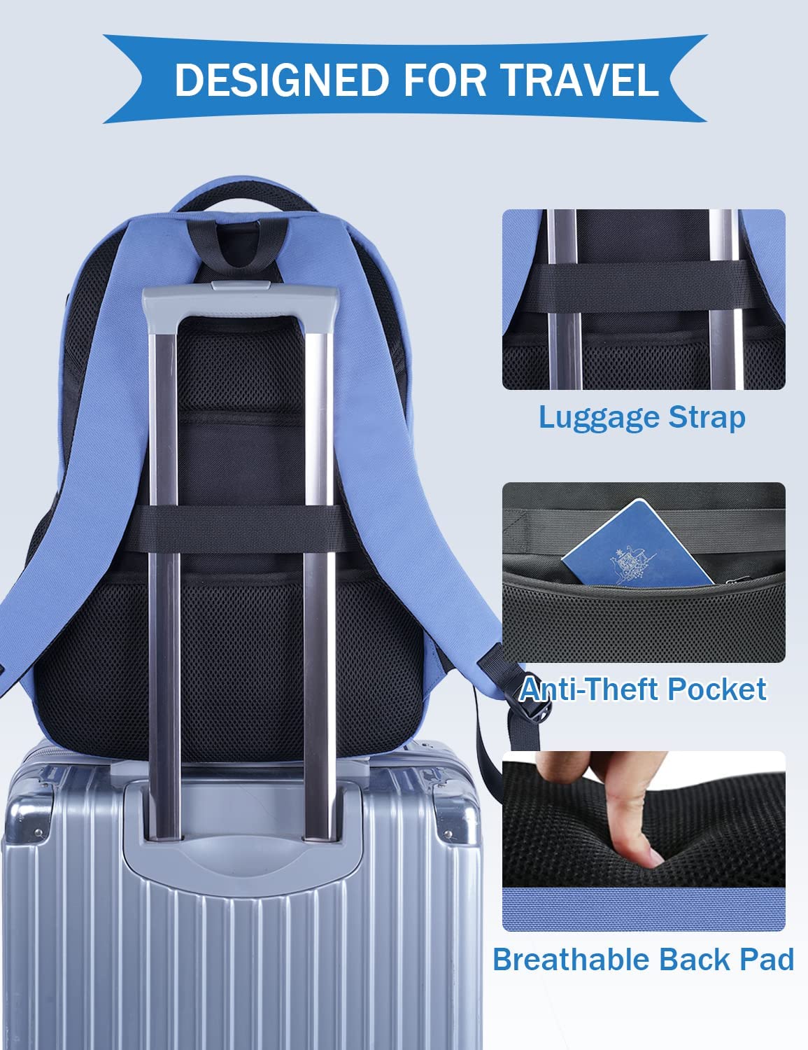 Mochila Laptop 17 Bolsillo para Húmedo Y Seco
