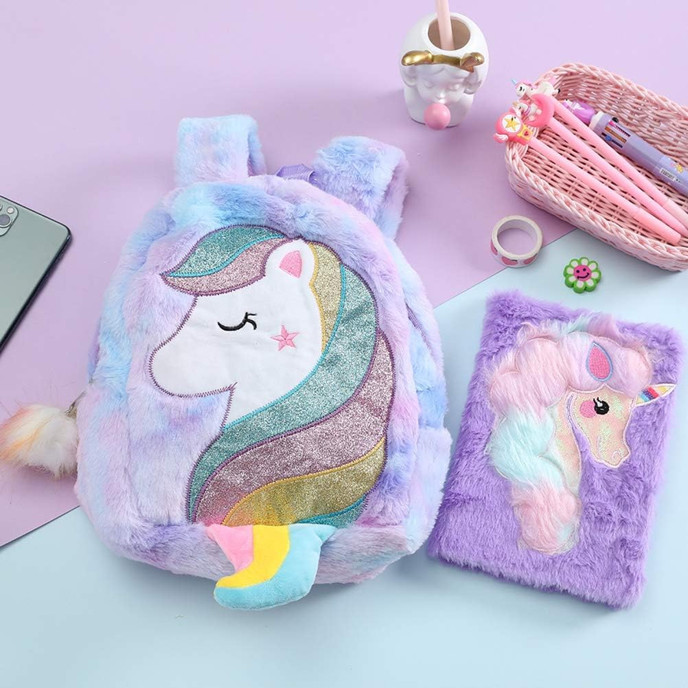 Mochila De Unicornio Peluche Suave Infantil