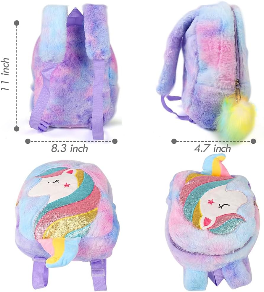Mochila De Unicornio Peluche Suave Infantil