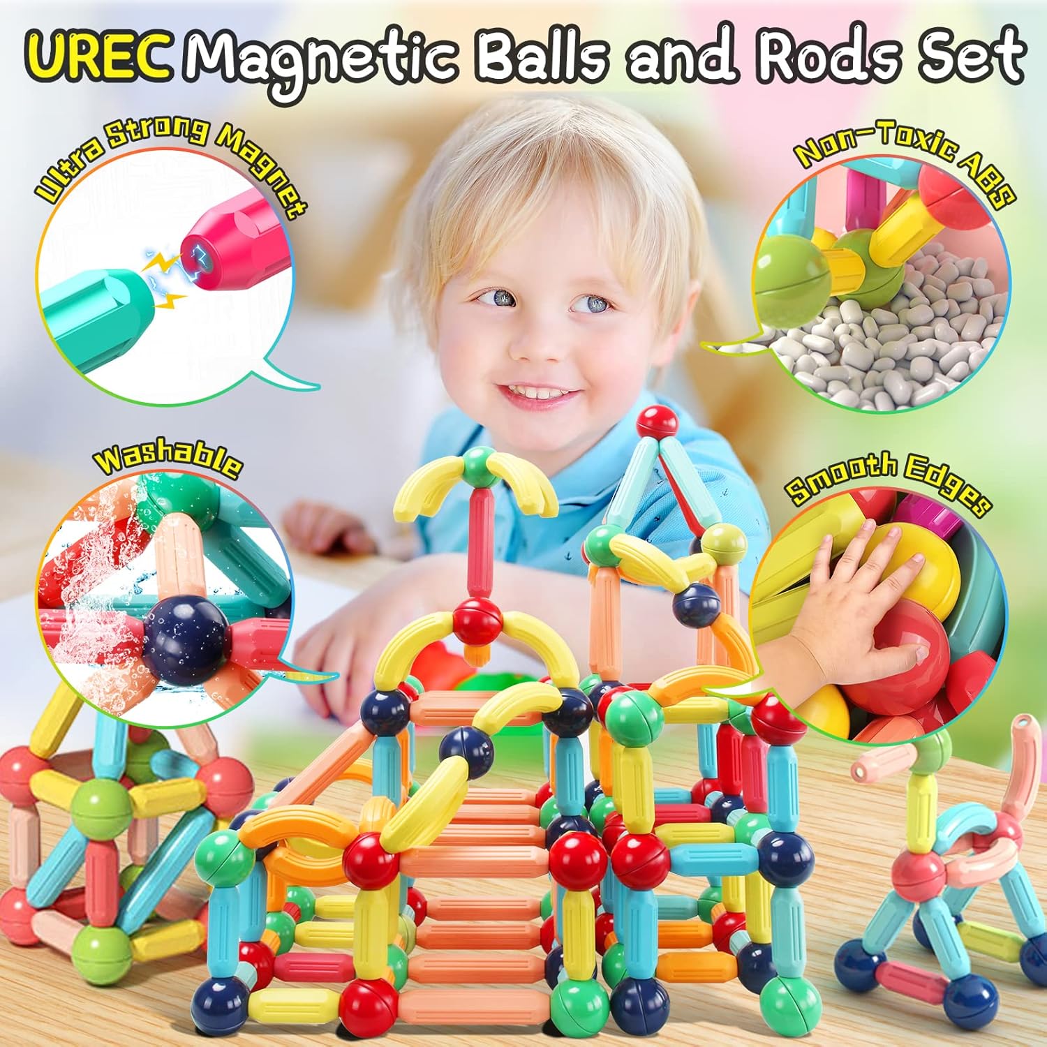 Juguetes Magnéticos Montessori 64 Piezas