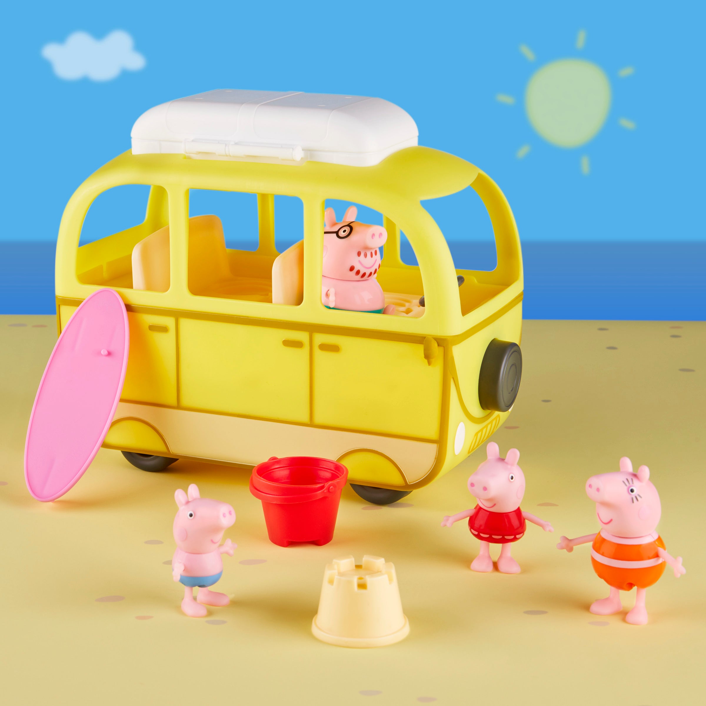 Peppa Pig Minivan Autocaravana Con 10 Piezas