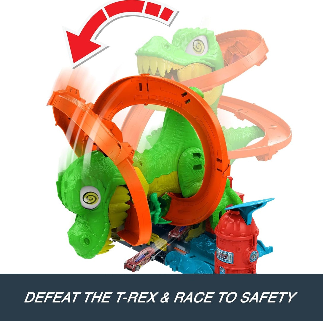 Pista Hot Wheels City Trex Batalla De Fuego