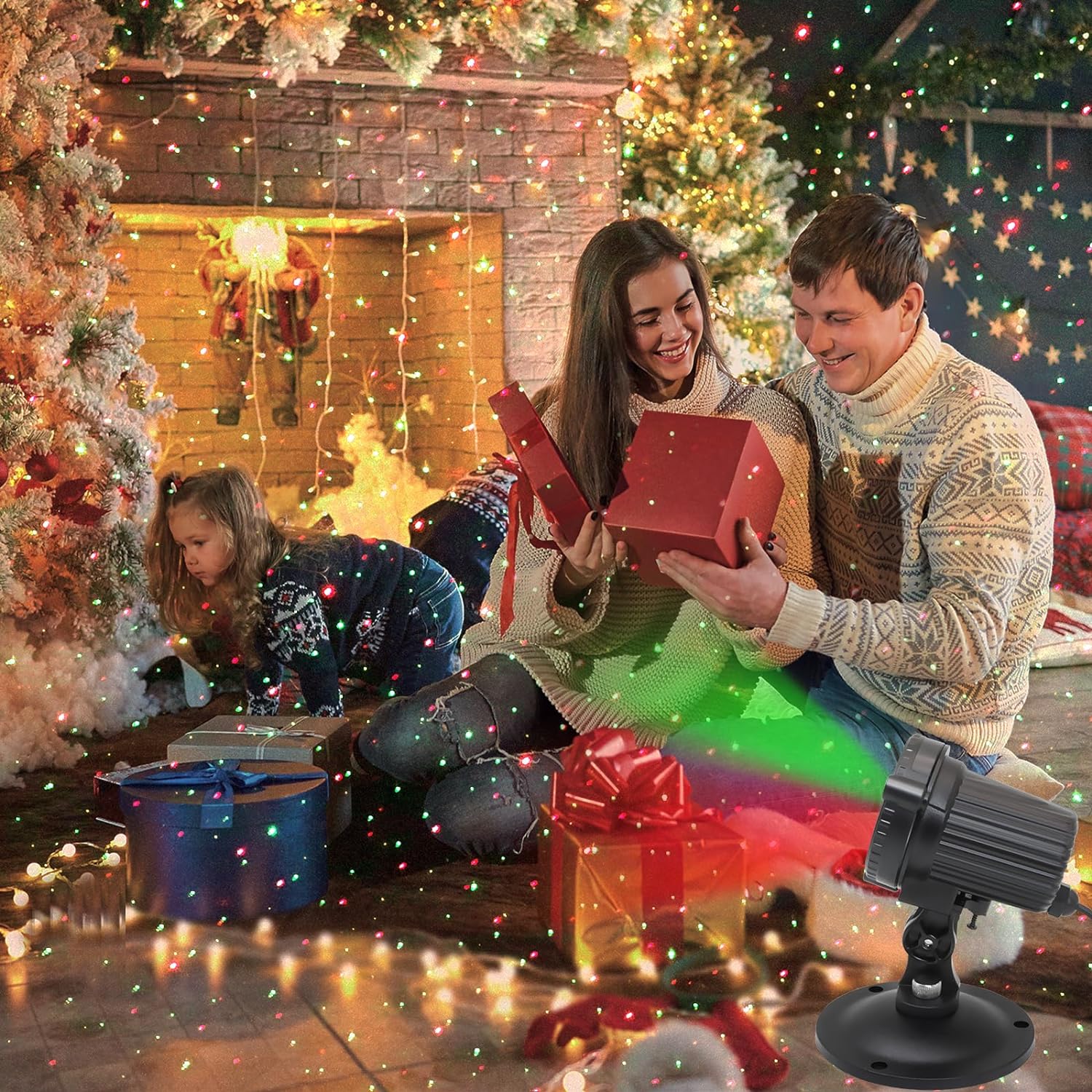 Proyector de navidad. Luces navideñas exterior.