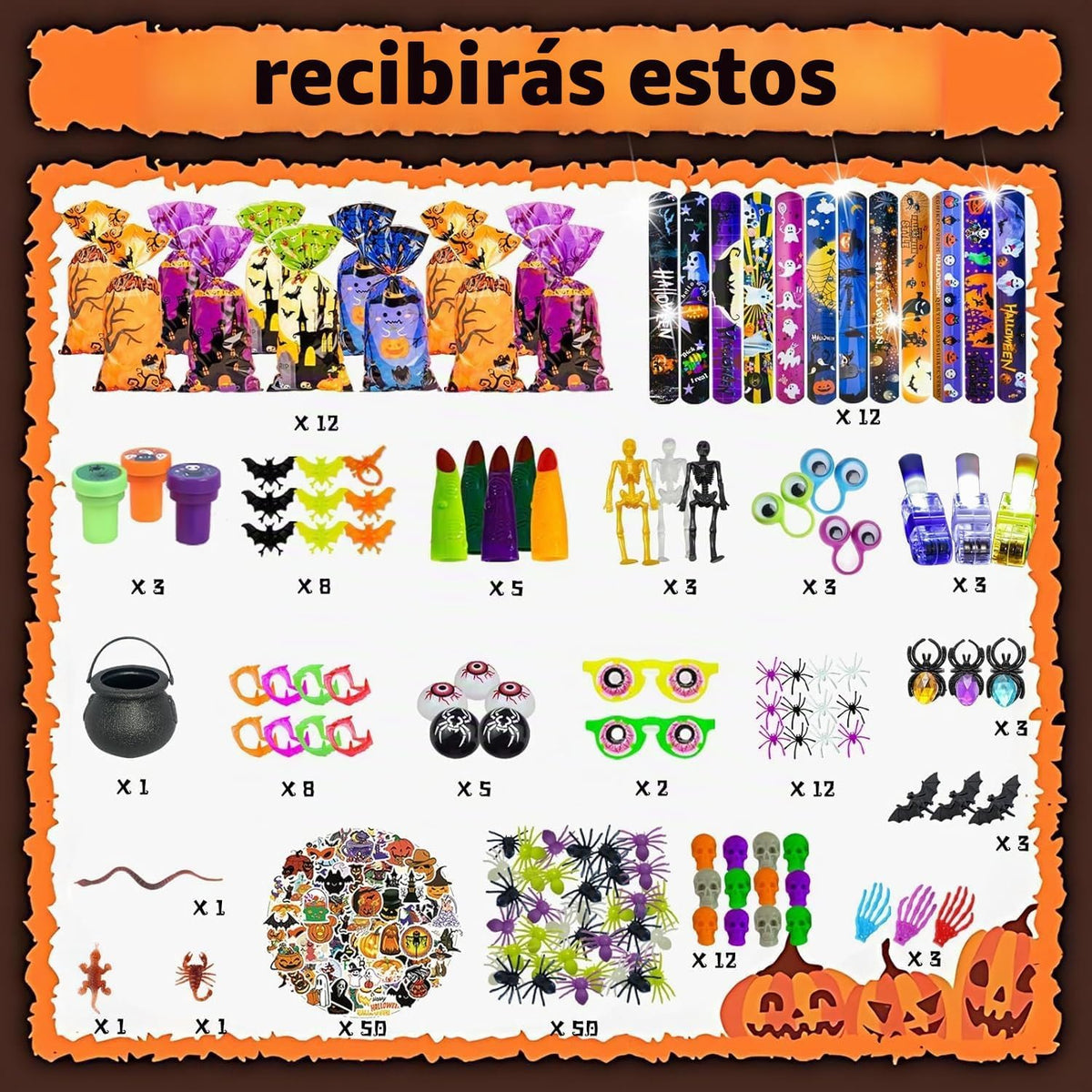 200 Sorpresitas Halloween En Bolsitas Con Arañas Y Calaveras 200 Sorpresitas Halloween En Bolsitas Con Arañas Y Calaveras