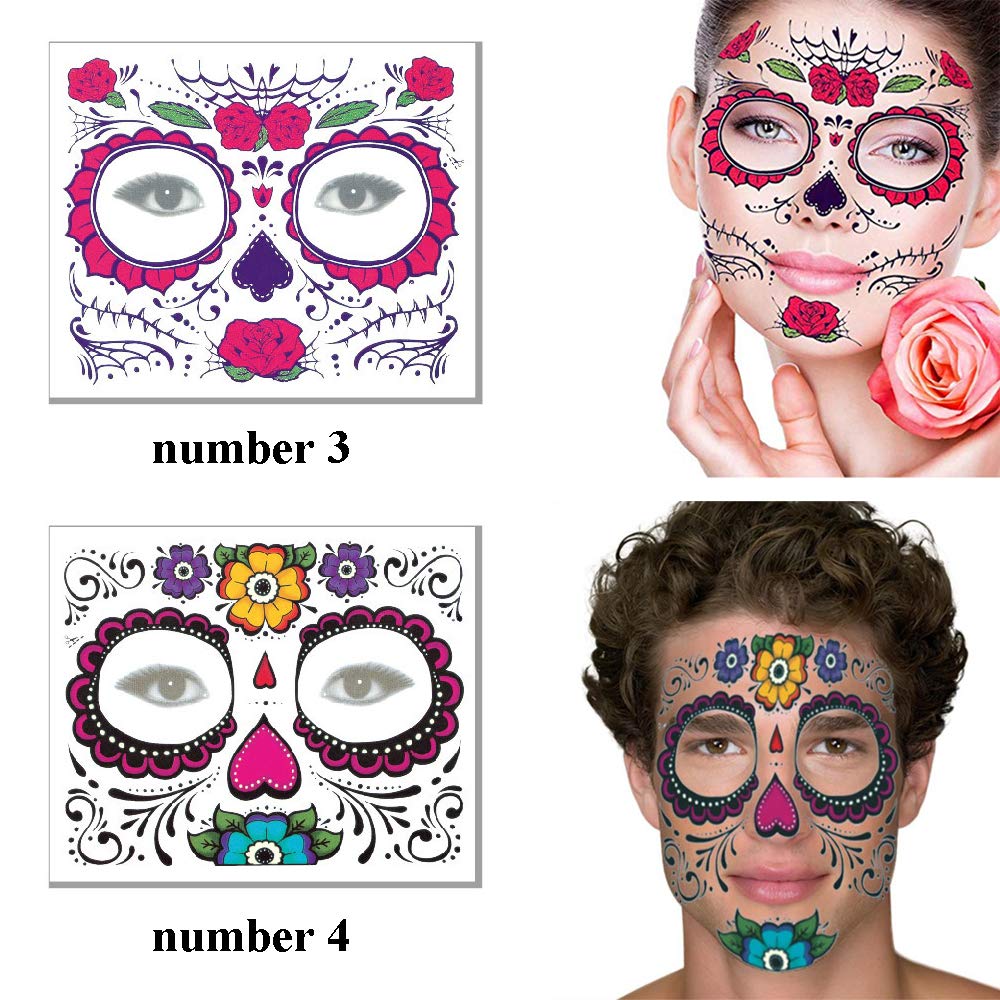 Tatuajes Temporales Tipo Maquillaje Halloween