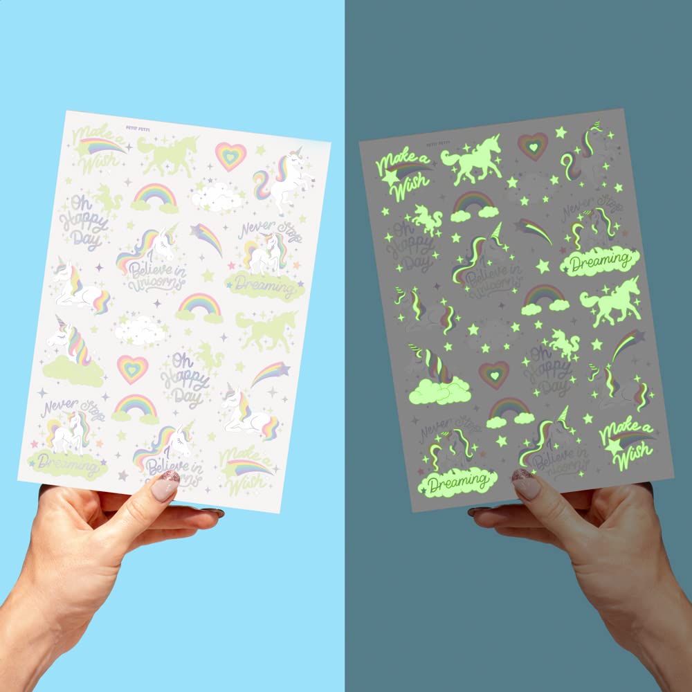 Sorpresitas Unicornios y Dinosaurios Fluo Tatuajes Brillantes