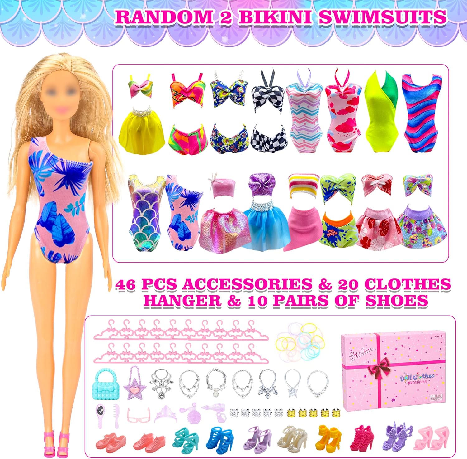 Ropa Y Accesorios Para Muñecas 100 Unidades