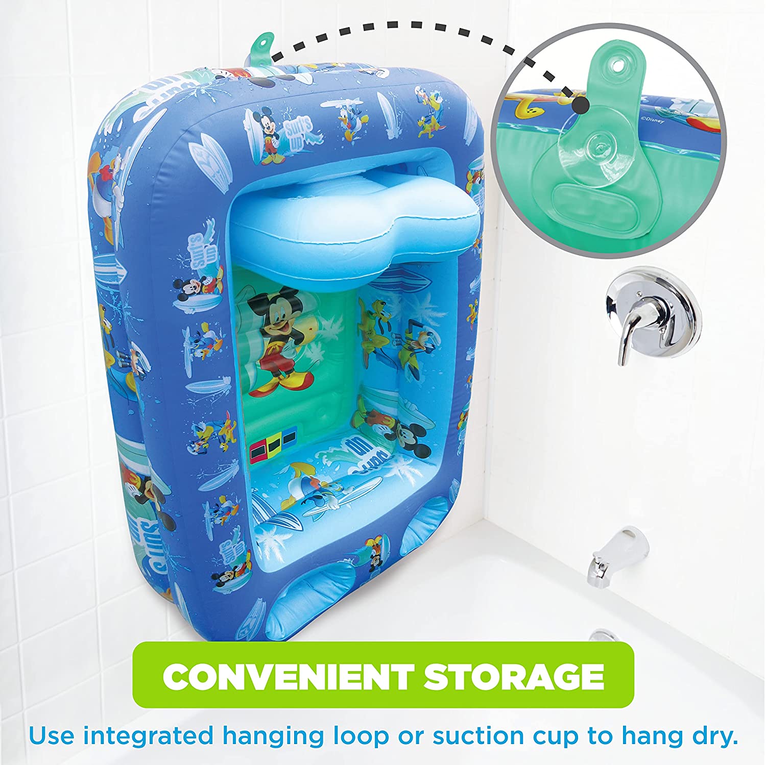 Bañera Inflable Para Bebé Con Soporte Acolchado